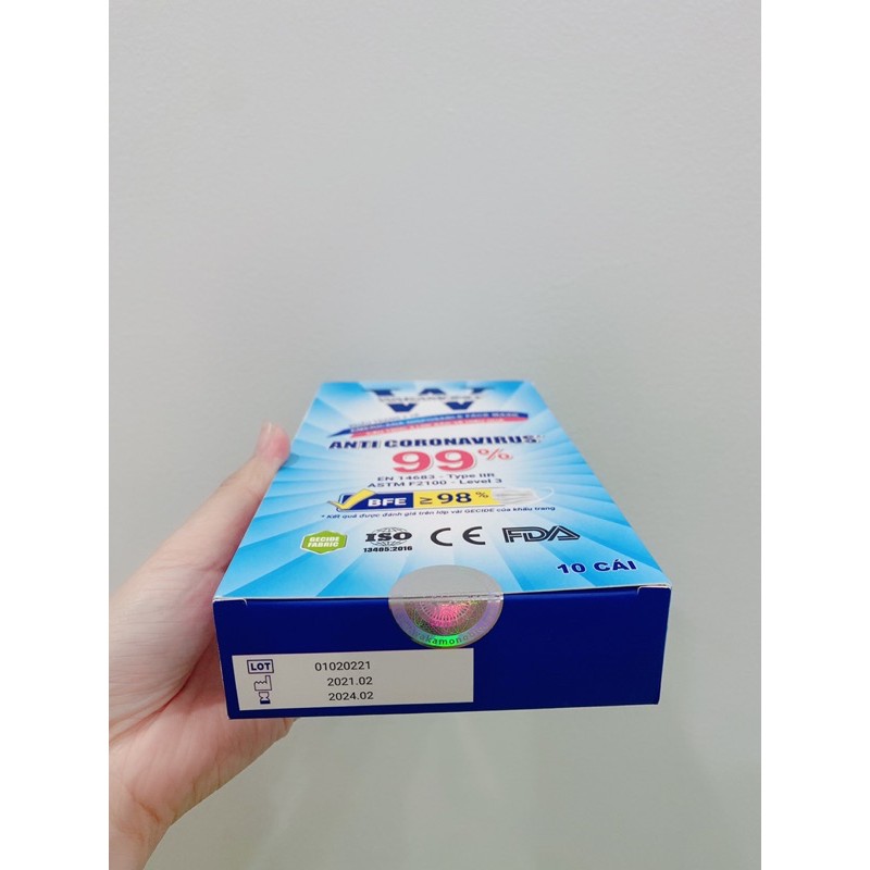KHẨU TRANG Y TẾ WAKAMONO 4 LỚP DIỆT KHUẨN 99% , HỘP 10 CÁI | BigBuy360 - bigbuy360.vn