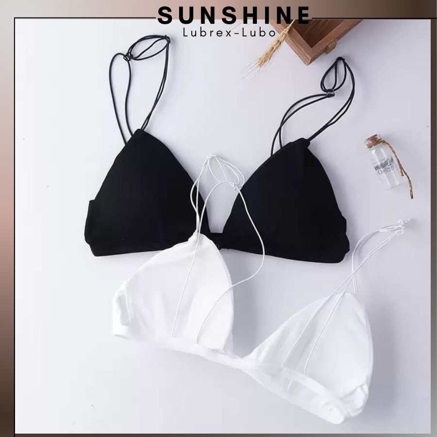 Áo bra nữ 2 dây tăm mảnh chất cotton đệm mỏng không gọng nâng ngực- SUNSHINE