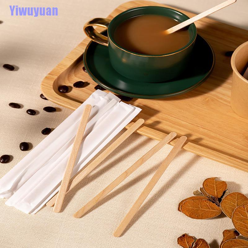 Bộ 100 que gỗ pha cà phê/trà dùng một lần tiện dụng