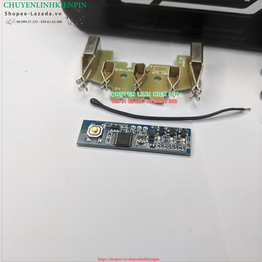 BỘ VỎ PIN PCB BOSCH 18V 5AH , Led báo pin, nhận sạc zin ( BL64_94 )