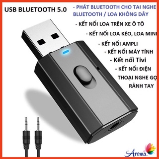 Thiết Bị Thu Phát Tín Hiệu Âm Thanh USB BLUETOOTH 5.0 đa chức năng jack