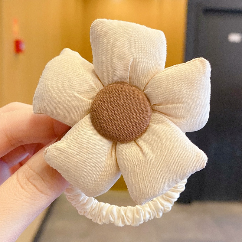 Dây Buộc Tóc Cao Su Đính Nơ In Họa Tiết Hoa Dễ Thương Phong Cách Hàn Quốc Thời Trang Cho Nữ