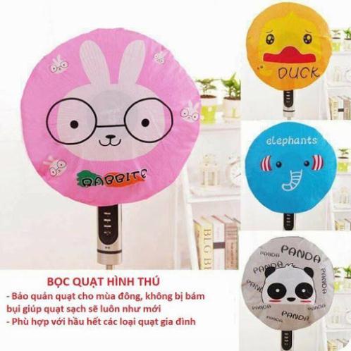 Trùm quạt chống bụi hình thú đáng yêu