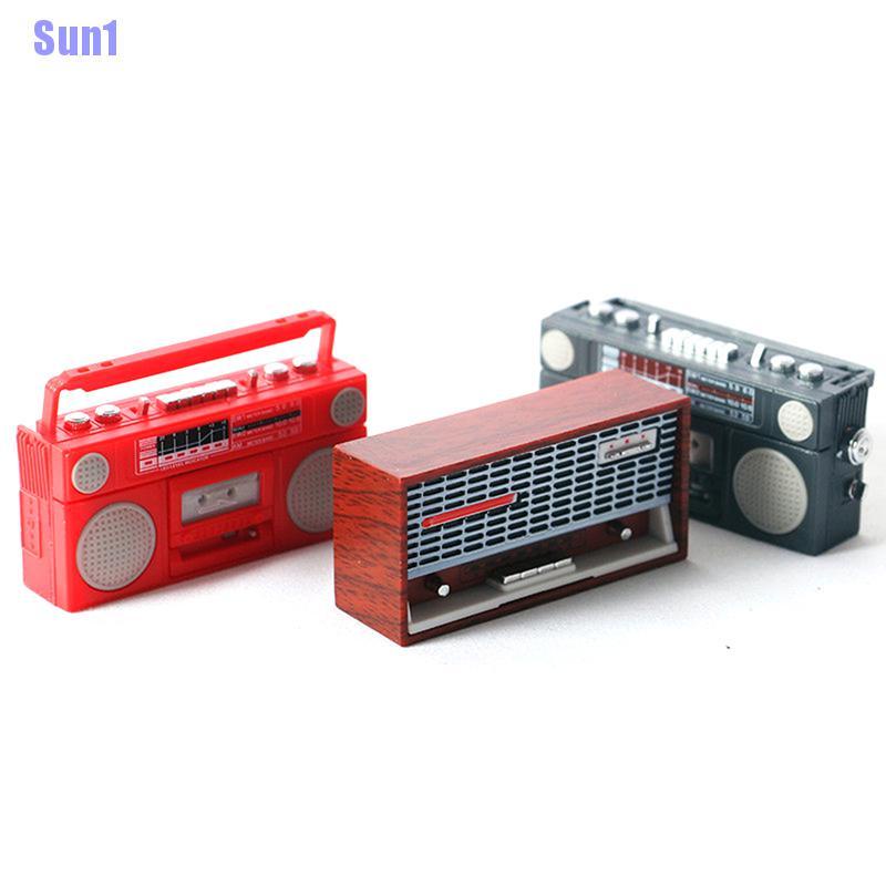 Mô Hình radio mini Tỉ Lệ 1: 12 Trang Trí Nhà Búp Bê Phong Cách Retro
