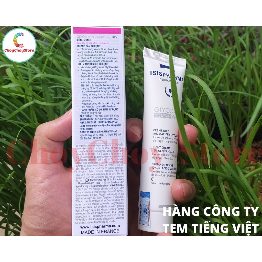 [TEM CTY] ISIS PHARMA Glyco A 10% Medium Peeling 30 mL - Kem tẩy tế bào chết trẻ hóa da