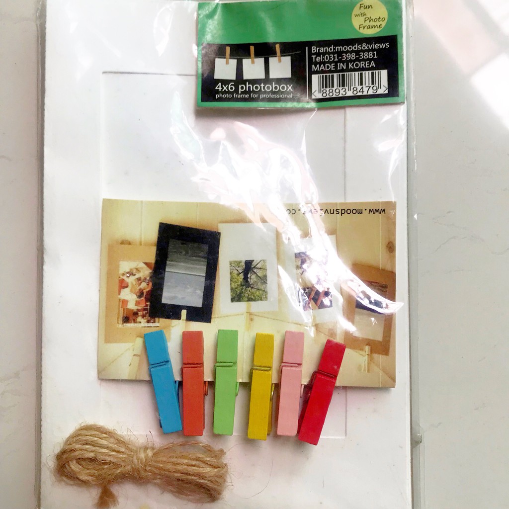 DÂY TREO KHUNG/ ẢNH TRANG TRÍ TƯỜNG/ NHÀ - 4x6 PHOTO FRAMES - 6 MÀU - XINH XẮN - DỄ THƯƠNG - KỶ NIỆM