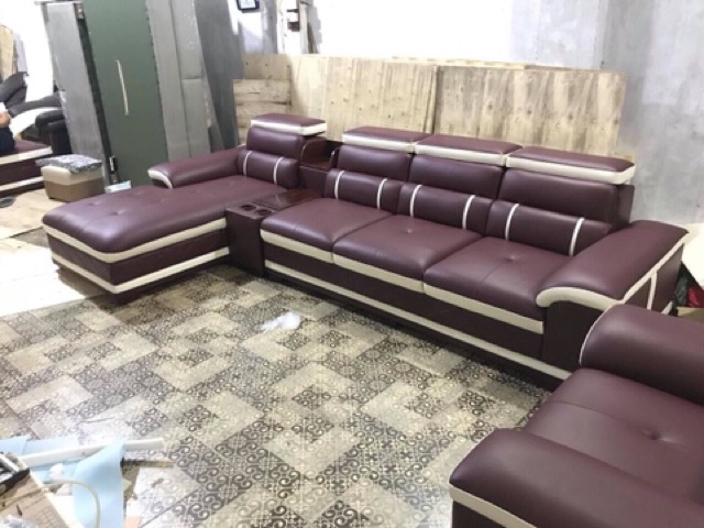 Ghế sofa chữ U Cao Cấp kích thước lớn ( nhiều màu)kèm đôn thông minh