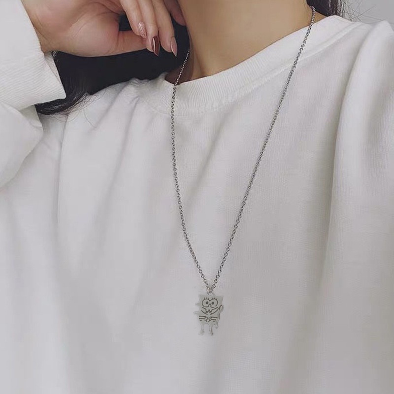2 dây chuyền kim loại 60cm với mặt phong cách sao biển hoạt hình thời trang unisex