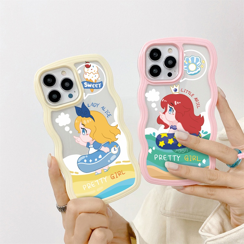 Suntaiho Ốp lưng Ốp Điện Thoại TPU Mềm Trong Suốt In Hình Công Chúa Bơi Lội Cho iPhone 11 11 Pro 13 12 Pro Max X XS Max XR 7 8 Plus