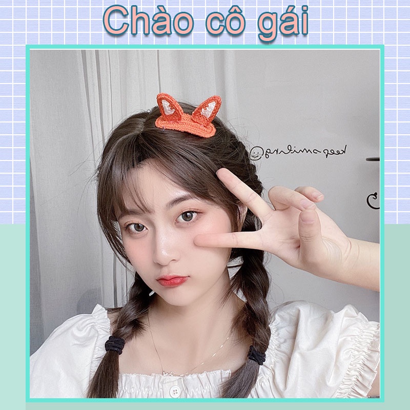 Kẹp tóc tai thỏ dễ thương cho nữ
