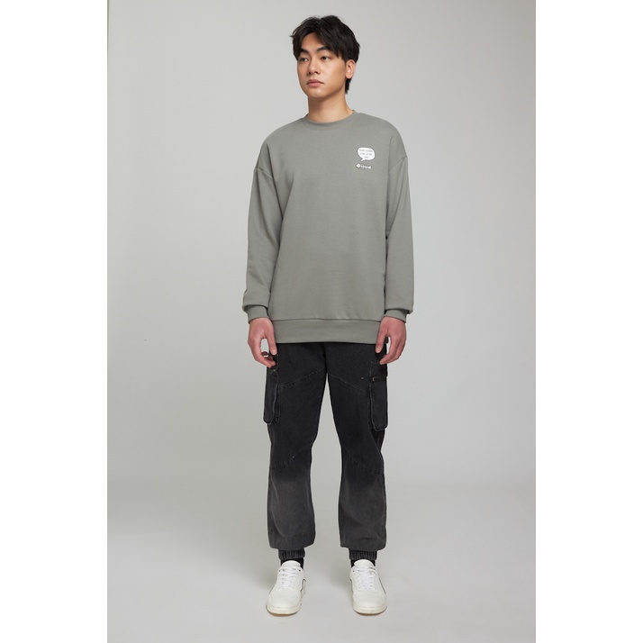 Áo Sweatshirt Nam BOO Nỉ Không Mũ In Graphic BOOSticker Biển Rác