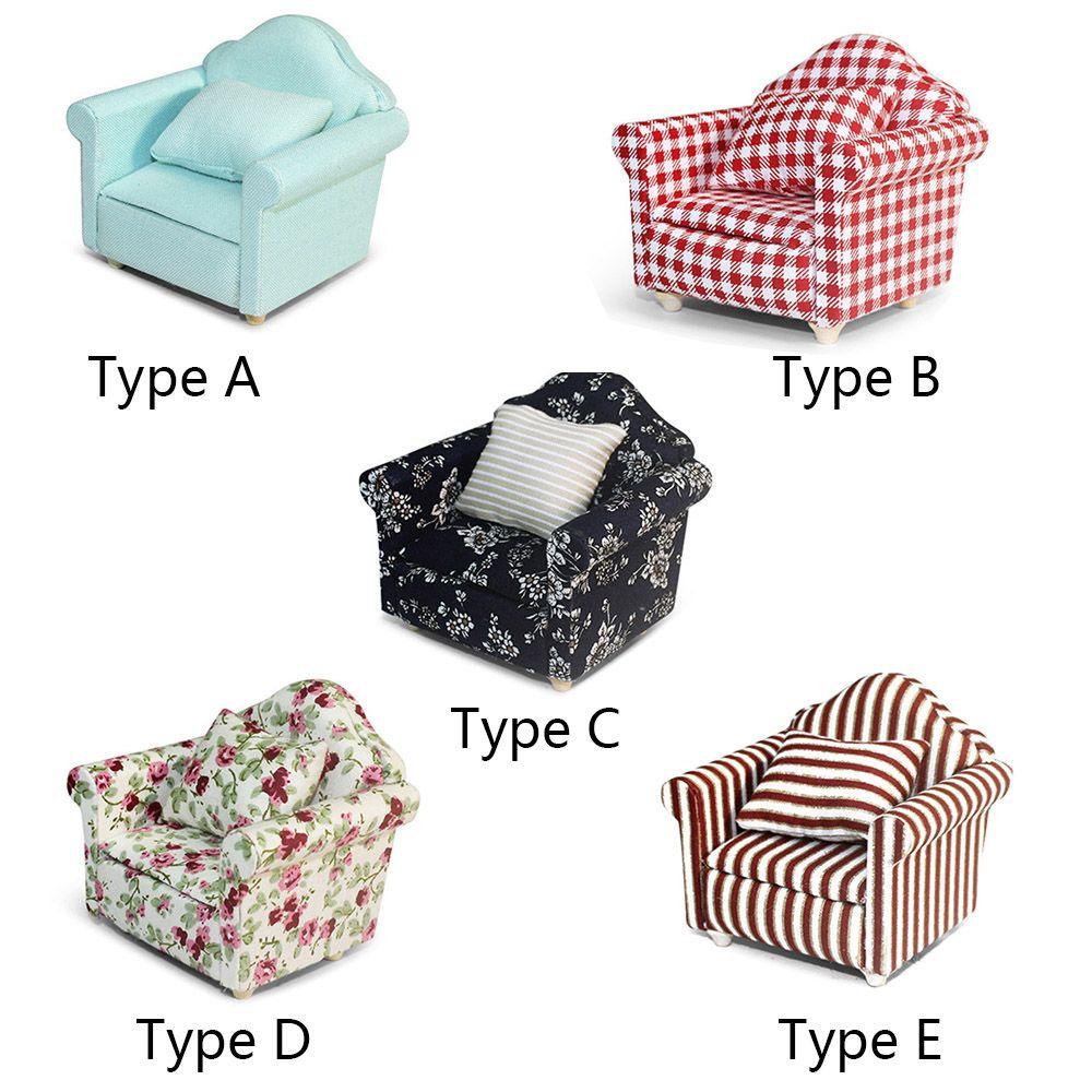 RAINBOW Ghế Sofa Mini Tỉ Lệ 1: 12 Trang Trí Nhà Búp Bê
