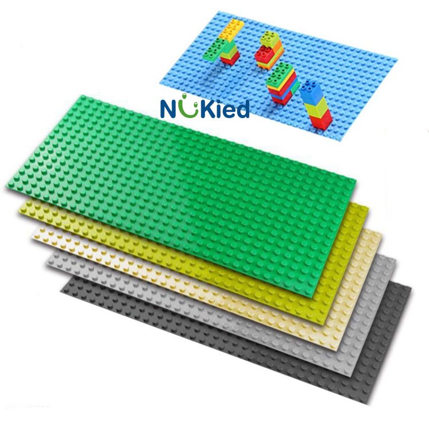 Tấm đế lê gô duplo, nền base size 51x25.5cm, tương thích hạt hớn cho bé từ 2 đến 6 tuổi_Nukied
