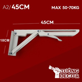 Bản lề gập treo tường thông minh A2 45cm tải 50-70kg bộ 2 chiếc