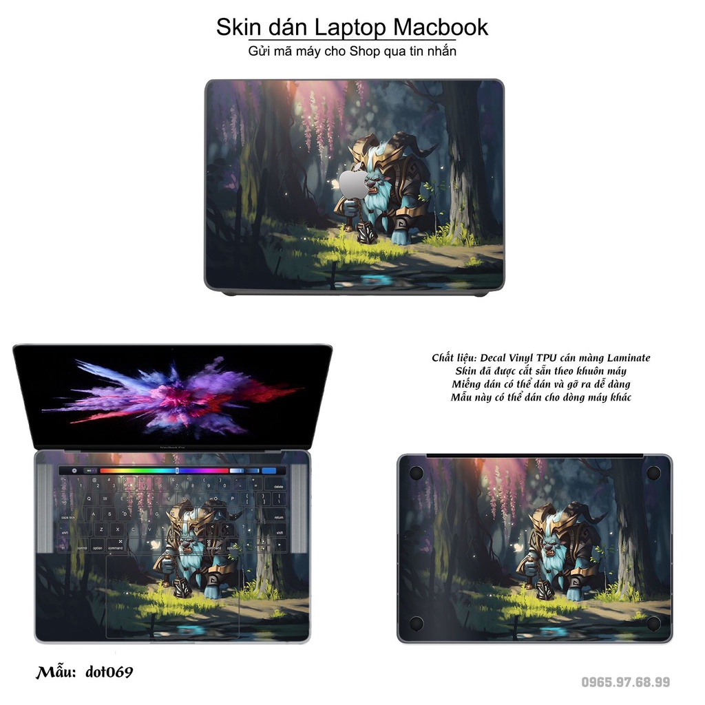 Skin dán Macbook mẫu Dota 2 (đã cắt sẵn, inbox mã máy cho shop)