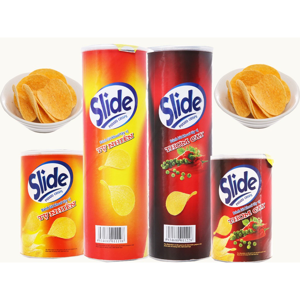 Snack Khoai Kây Chiên Slide Vị BBQ, Thơm Cay, Tự Nhiên, Cay Nồng, Kem Chua Hành