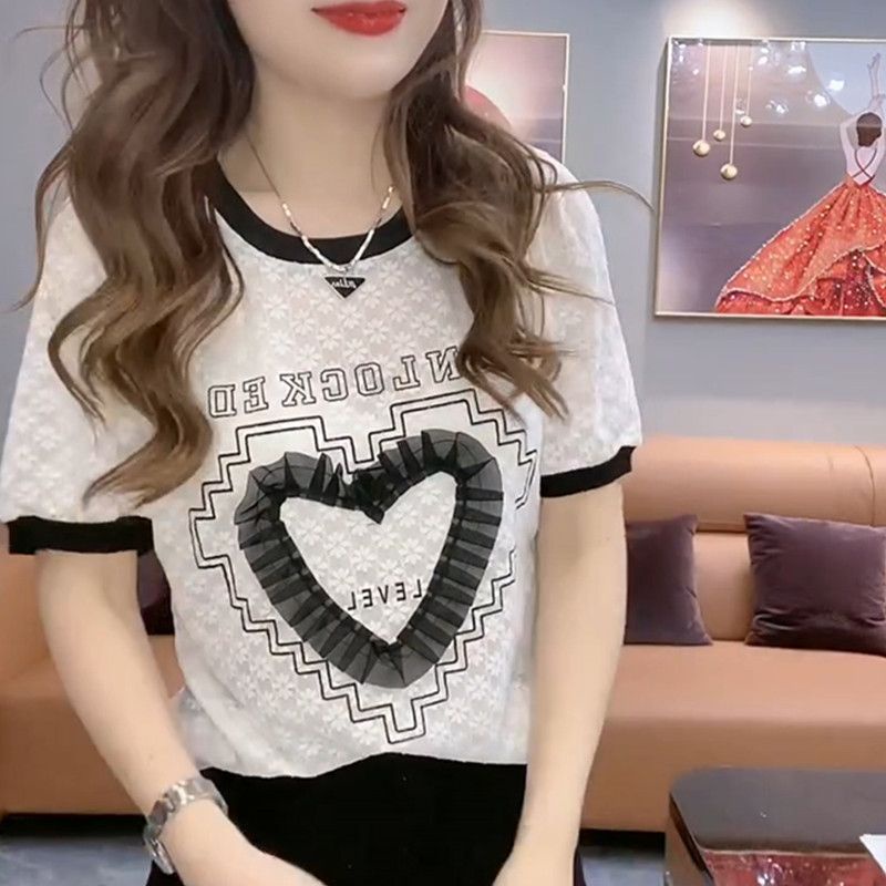 Áo Thun Tay Ngắn Cổ Tròn Thời Trang Mùa Hè 2022 Cho Nữ