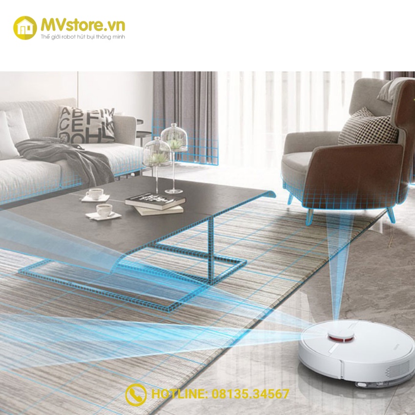 Robot Hút Bụi Lau Nhà Thông Minh DRM D9 - Lực Hút 4000Pa, Pin5200mah