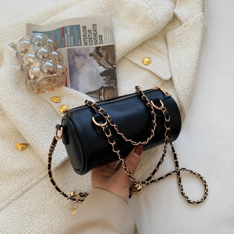 Túi Xách Boston Hình Trụ Dây Xích Thời Trang Dành Cho Nữ 2022