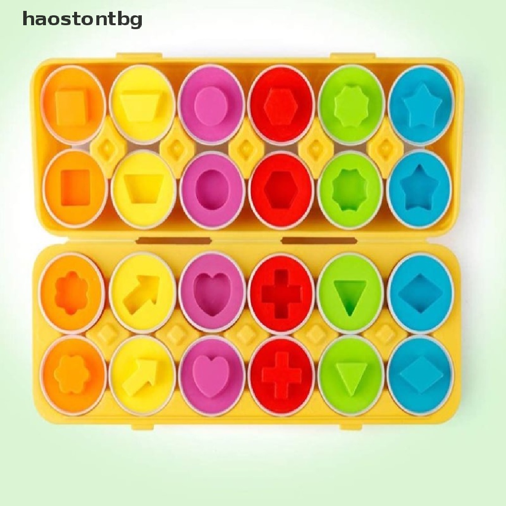 1 set đồ chơi xếp hình quả trứng thông minh theo phương pháp Montessori giáo dục sớm cho bé