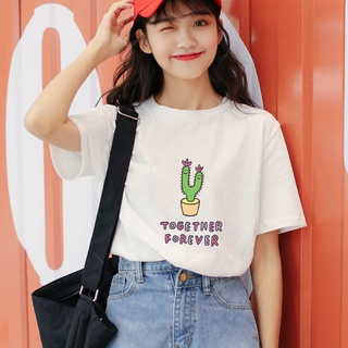 Áo Thun Nữ Tay Lỡ Unisex In Xương Rồng TOGETHER FOREVER XMISS