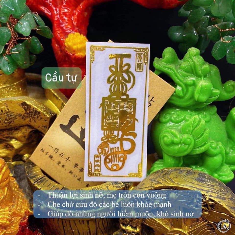 Miếng Dán Điện Thoại Tài Lộc CẦU TỰ Đẹp Lung, Linh Phù Hợp Các Loại Điện Thoại, Laptop, Bỏ Ví