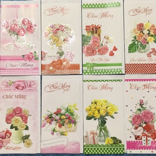 10 chiếc bưu thiếp hoa nổi 3D loại to