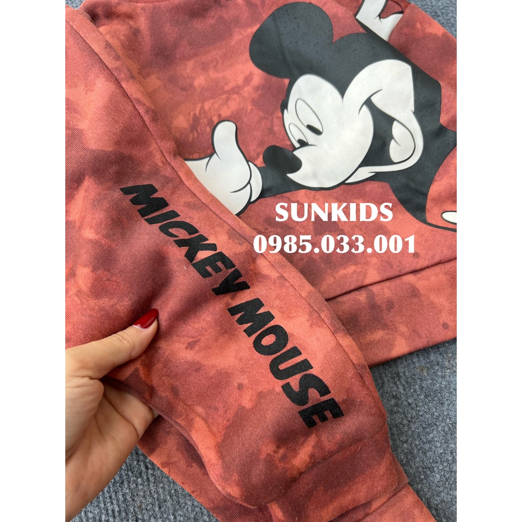 Bộ nỉ bông Mickey Cam loang