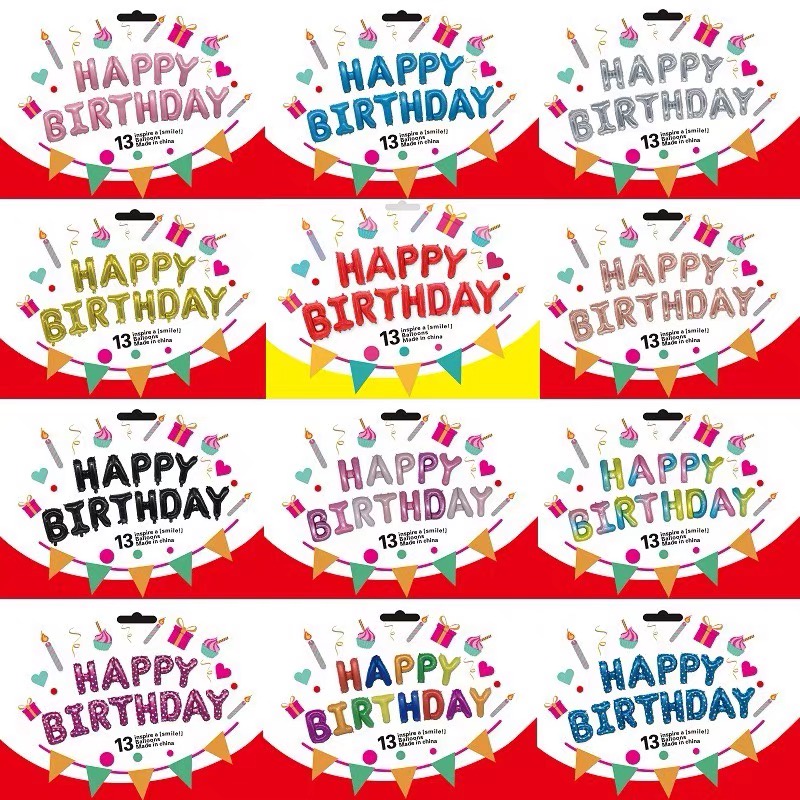 Bóng chữ Happy Birthday trang trí sinh nhật bé trai bé gái người lớn HAPPYKID BCHPBD
