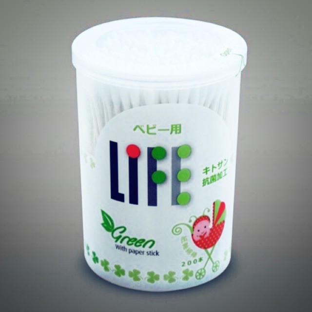 Tăm bông kháng khuẩn Life Baby hộp 200 que