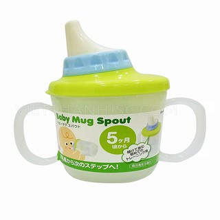 Hàng Nhật - Cốc tập uống có vòi hút màu  xanh lá