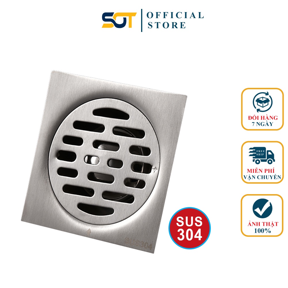 Phễu thoát sàn hố ga lọc rác thoát sàn 12x12cm INOX 304 CHỐNG HÔI, CHỐNG TRÀO NGƯỢC tuyệt đối