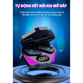 Tai Nghe Bluetooth GAMING Không Dây X15 TWS, Tai Nghe Chơi Game Không Có Độ Trễ Âm Thanh, Tặng Kèm Bao Tay Chơi Gaming