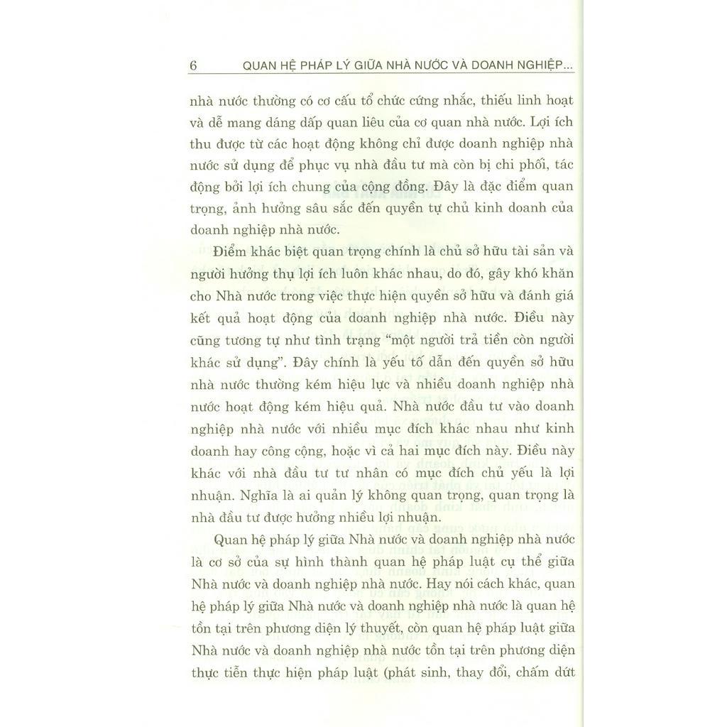 Sách - Quan Hệ Pháp Lý Giữa Nhà Nước Và Doanh Nghiệp Nhà Nước Trong Nền Kinh Tế Thị Trường Định Hướng Xã Hội Chủ Nghĩa