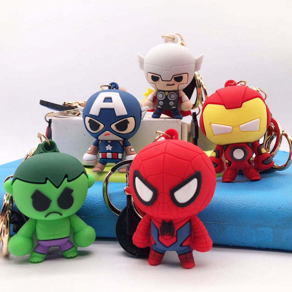 Móc khóa hình siêu anh hùng Marvel Avengers dễ thương