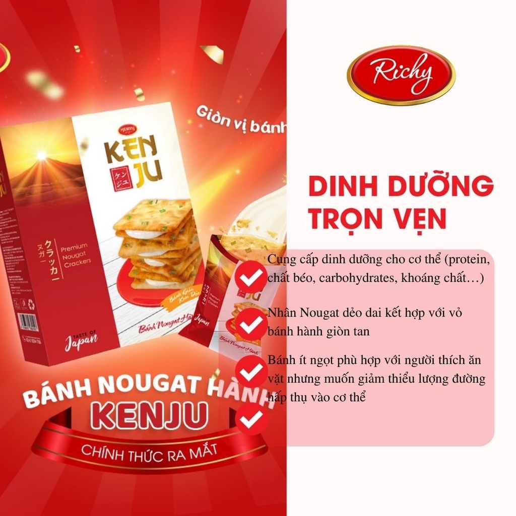 Bánh quy Richy KenJu giòn kem dẻo- hương vị Nhật 310gr