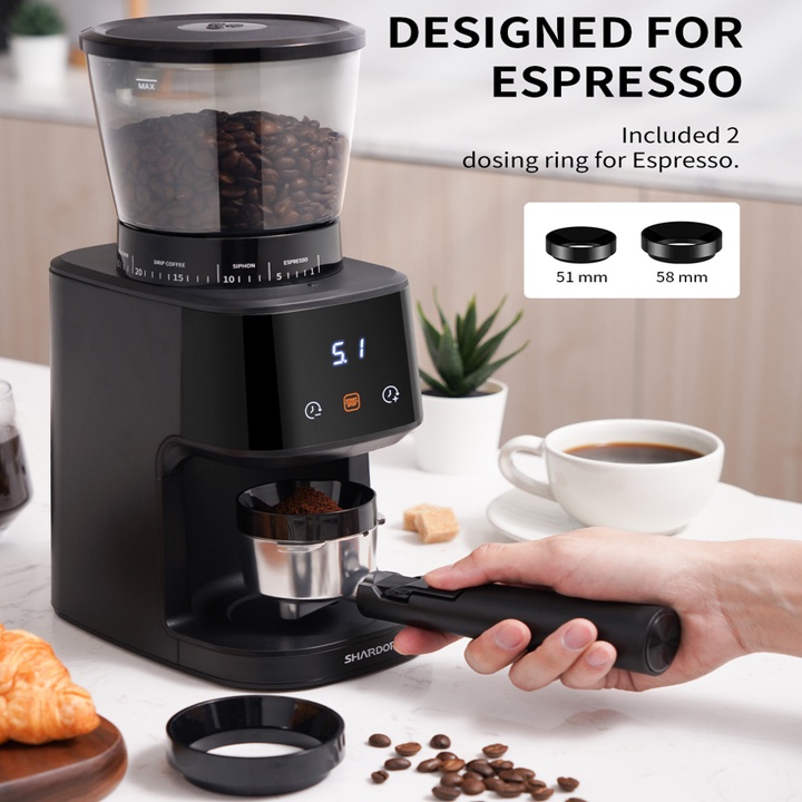 Máy xay hạt cà phê Espresso thương hiệu cao cấp Shardor BD-CG015 Công suất 150W - Hàng Nhập Khẩu