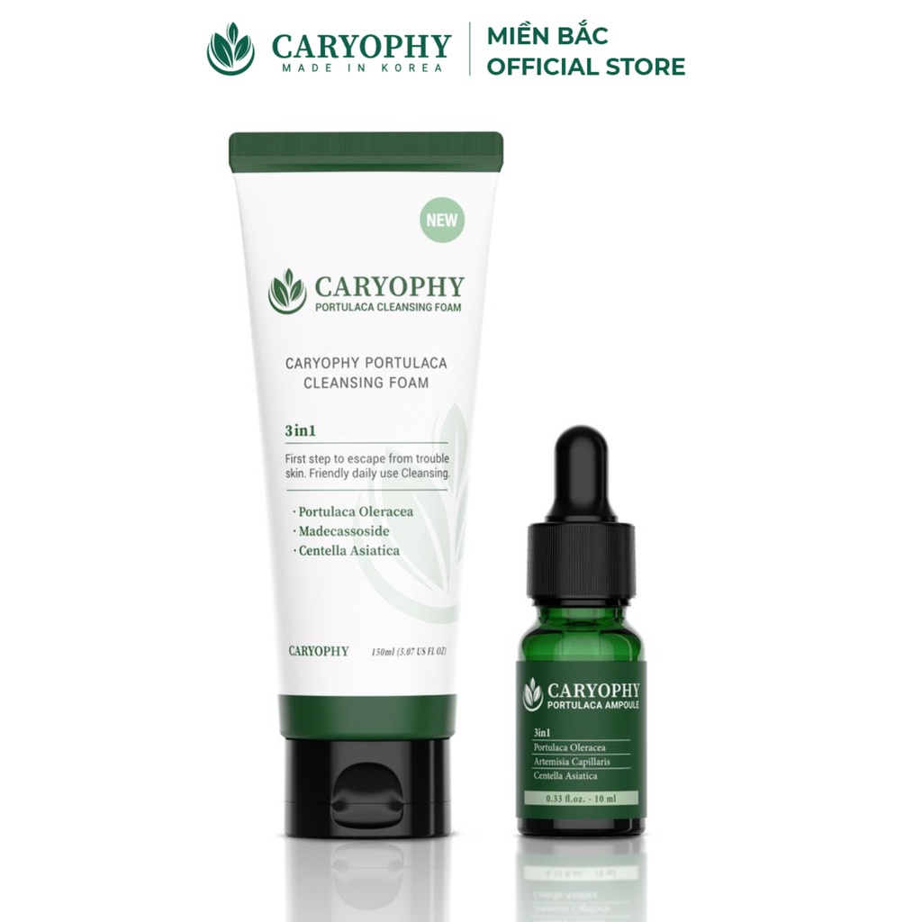 Combo làm sạch da, ngăn ngừa mụn và thâm Caryophy