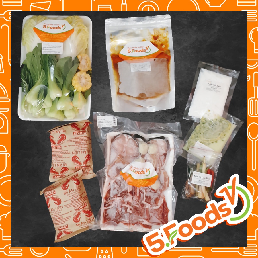 [Ship Hải Phòng] Lẩu Uyên Ương 5Foods - Dành cho 1 - 2 người ăn (set) | BigBuy360 - bigbuy360.vn
