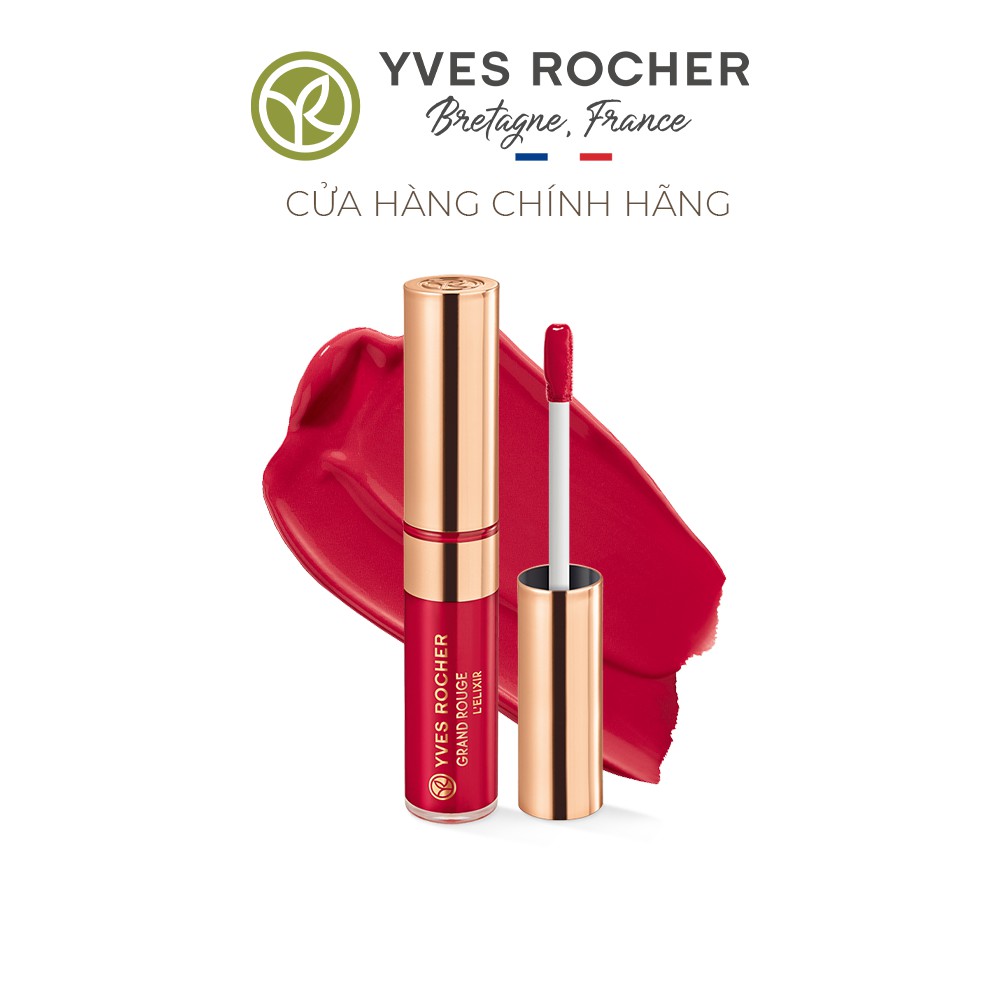 Son Kem Lì Yves Rocher Grand Rouge L'elixir Liquid Lipstick – 111 Rosy Red - 7ml