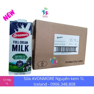 Thùng 12 hộp sữa Avonmore Nguyên kem 1L - Sữa Iceland Nhập Khẩu