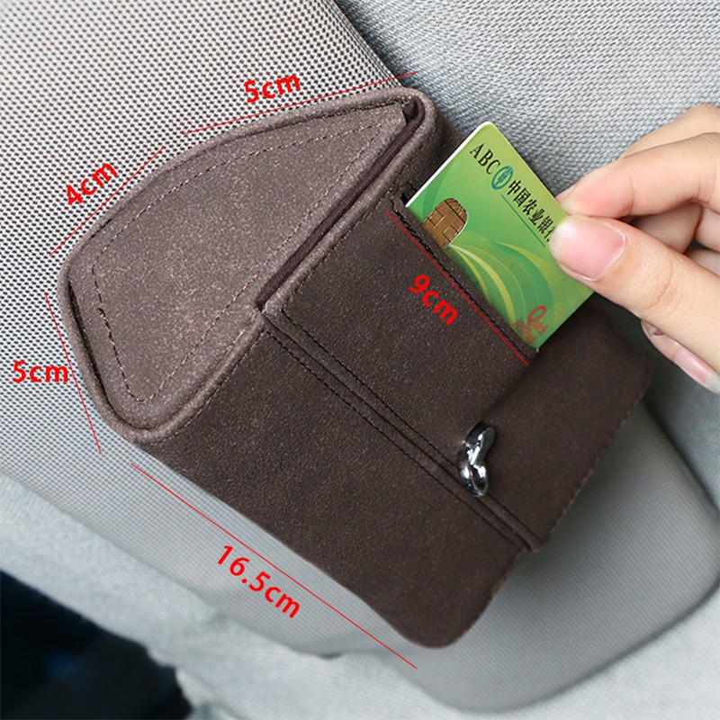 Hộp đựng mắt kính/ thẻ/ vé xe SEAMETAL làm từ da phù hợp cho tất cả model xe hơi