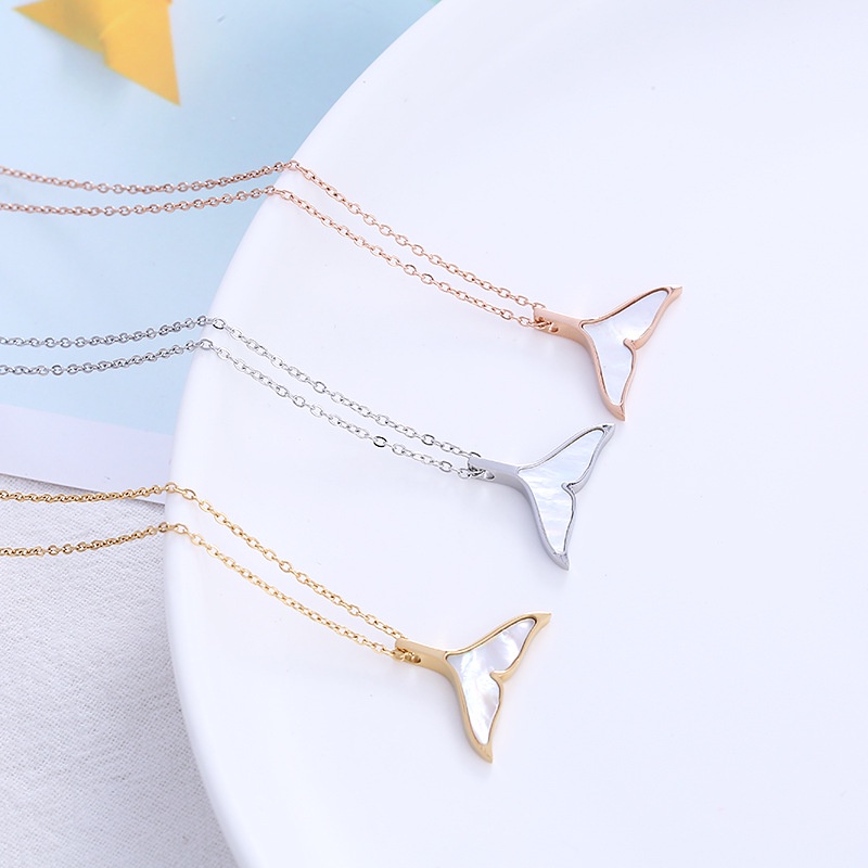 Dây chuyền vòng cổ nữ titan đuôi cá X7-102 - CAM KẾT KHÔNG GỈ, KHÔNG BAY MÀU - BẢO HÀNH 12 THÁNG