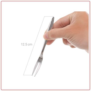 Nĩa ăn trái cây inox cán ngắn trơn 12.5 cm rainy rn10ntc