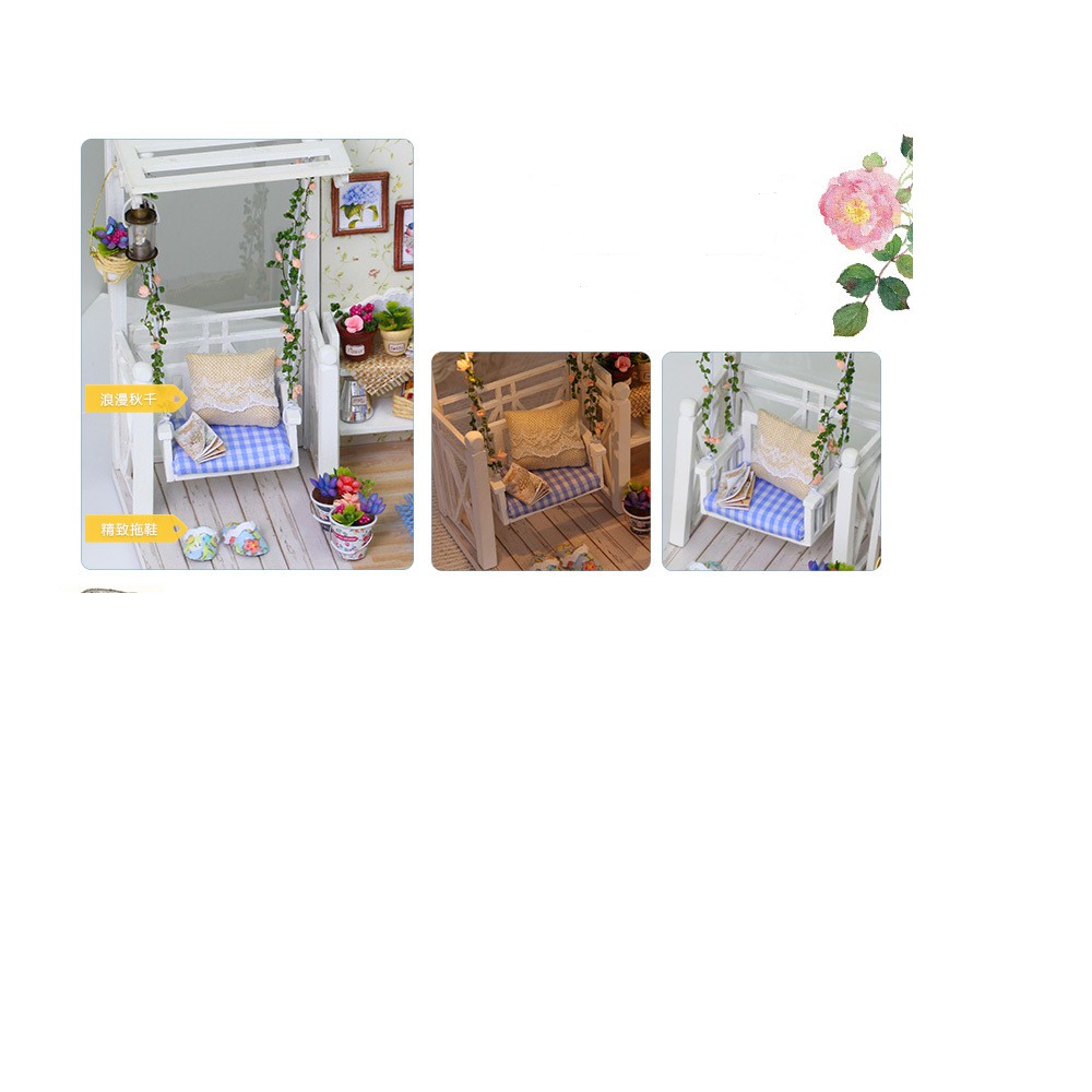 Mô hình nhà búp bê bằng gỗ lắp ghép