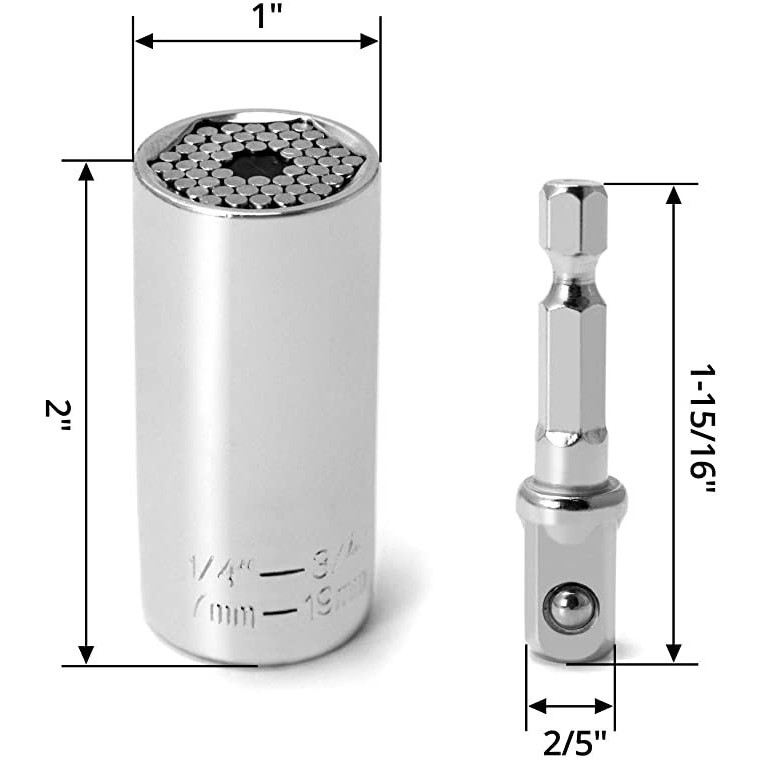 Bộ cờ lê đa năng - Đầu khẩu lắp máy khoan vặn ốc đa năng - B1035