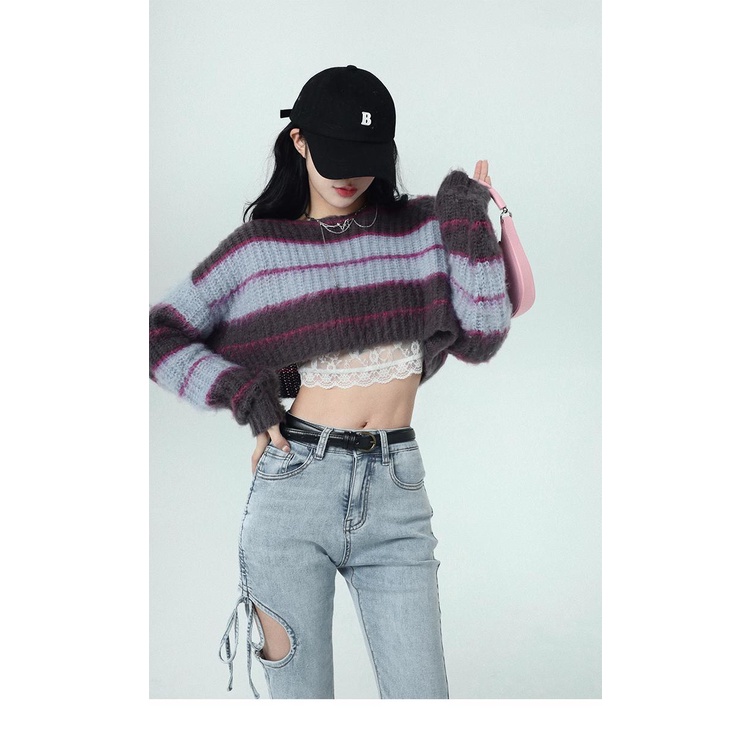 Quần Jean Dài Lưng Cao Dáng Ôm Xẻ Tà Thời Trang Xuân Hè 2022 Cho Nữ