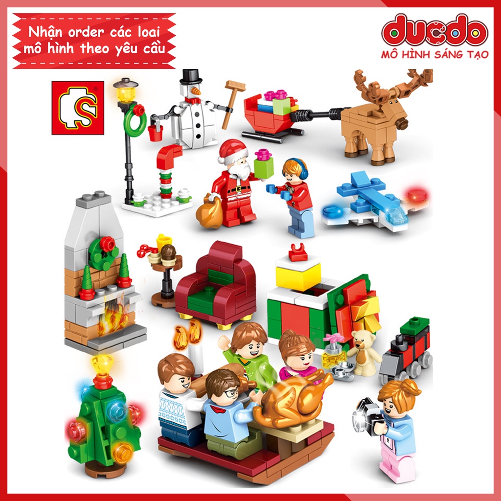 Sembo 601092 Lắp ghép giáng sinh ông già Noel - Đồ chơi Xếp hình Mô hình Christmas Minifigures Mini 40223