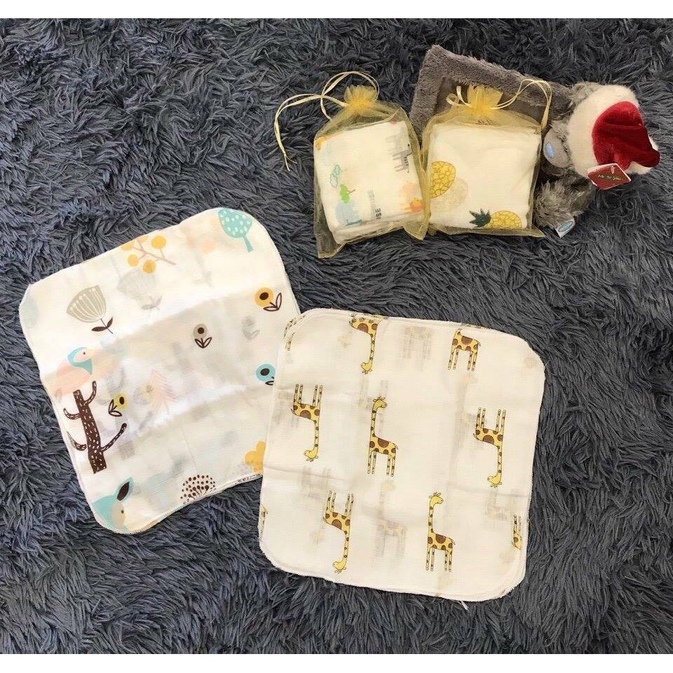 [Haobaby Shop] Khăn sữa Aden Anais cao cấp set 10 cái cho bé