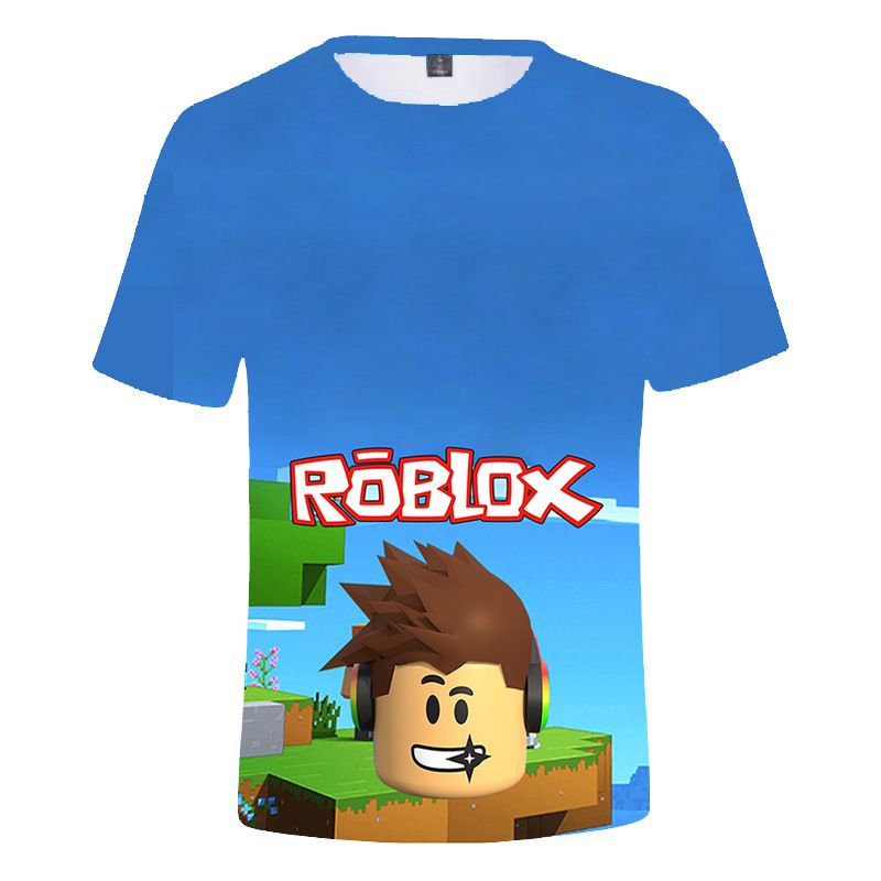 Áo Thun Tay Ngắn In Hình Roblox 3d Dành Cho Bé Trai